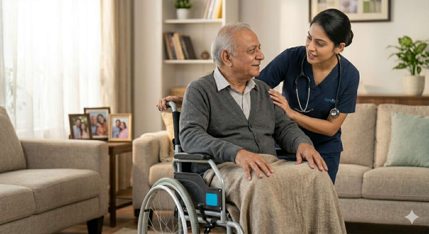 Verified Workeezi nurse caring for a patient at home